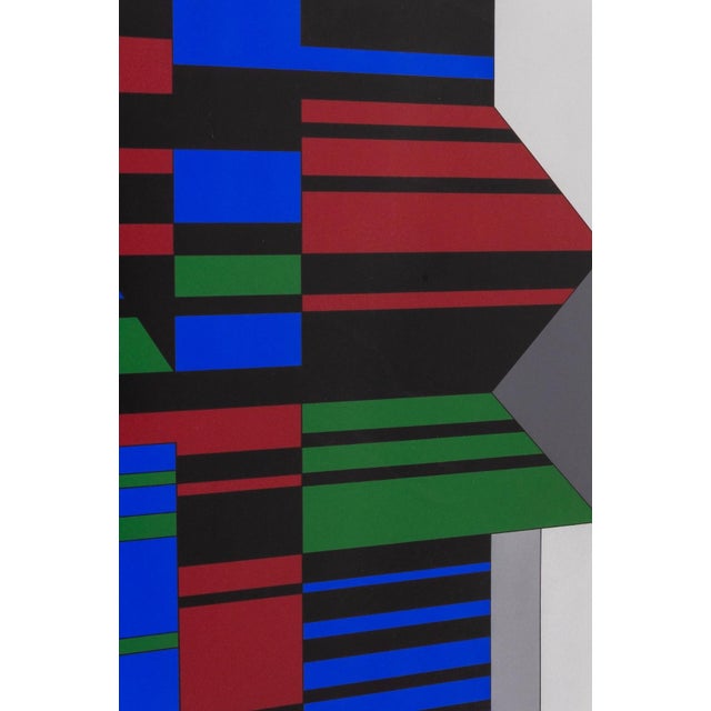 Op Art Victor Vasarely - Attika, 1990 Signed Serigraph 232/300 Modern Op Art Framed For Sale - Image 3 of 7