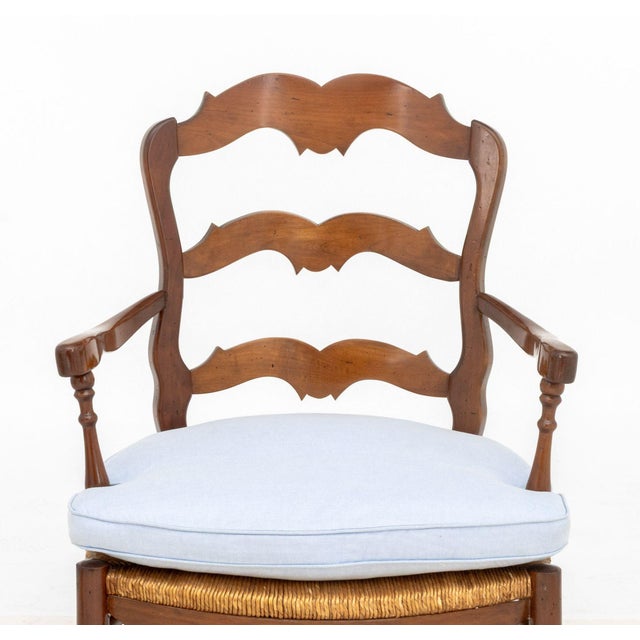 Wood French Provincial Style Walnut Dining Chairs, 4 For Sale - Image 7 of 15