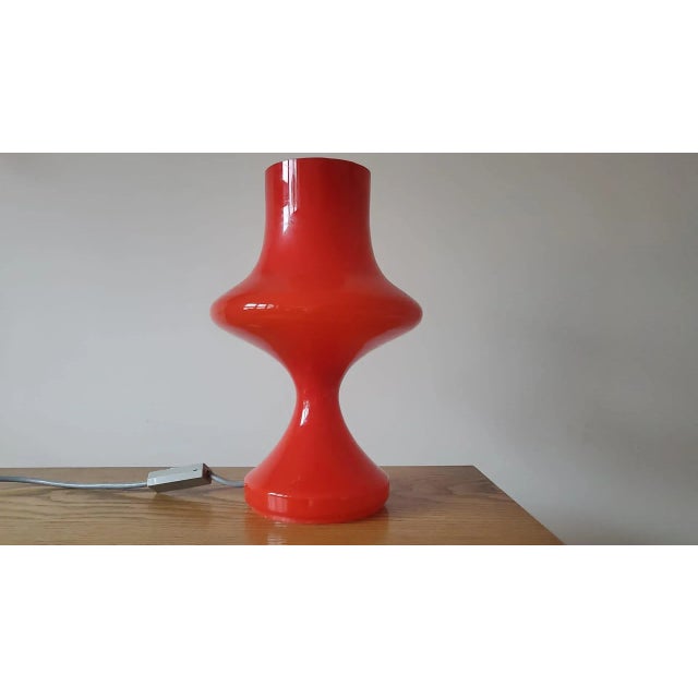 Mid-Century Glass Table Lamp, Tabery, 1970s For Sale - Image 3 of 13