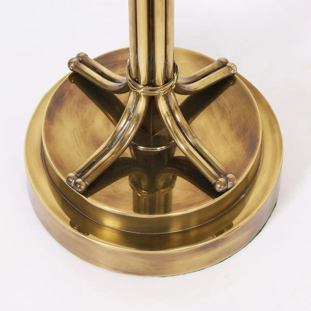 Metal Pair of Vintage Mid-Century Brass Table Lamps For Sale - Image 7 of 8