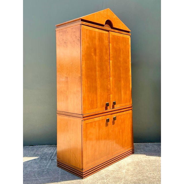 Vintage Hickory White Pediment Armoire For Sale - Image 12 of 12