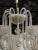 Very fine Modern heavy glass 6 arm chandelier. Featuring beautiful textured glass and draping arms. An exceptional piece...