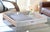 White Artifacts Rattan Square Ottoman Tray with Cutout Handles in White Wash - 20" For Sale - Image 8 of 9
