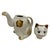 Antique White Early 20th Century Chinese Porcelain Cat Teapot With Marks on the Bottom For Sale - Image 8 of 11