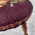 Antique Farmhouse Country Floral Needlepoint Maple Milking Footstool For Sale - Image 4 of 11