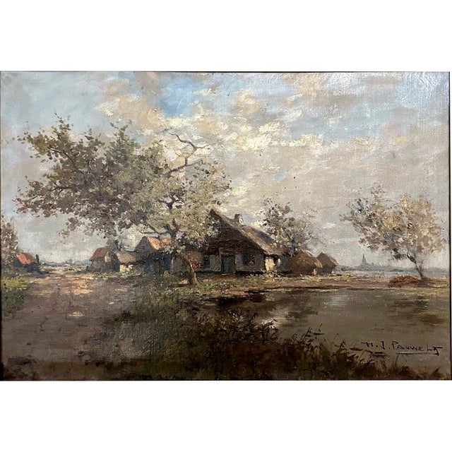 Antique Framed Oil Painting on Canvas by Henri J. Pauwels (1903-1983) is a definitive work of the genre most favored by...