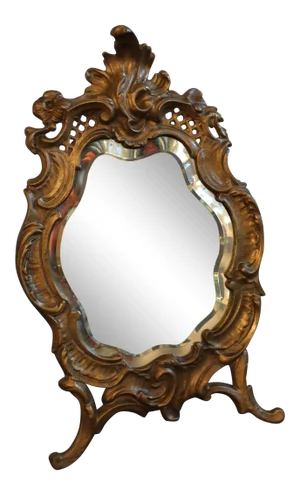 1800s Antique Louis XV Style French Vanity Mirror