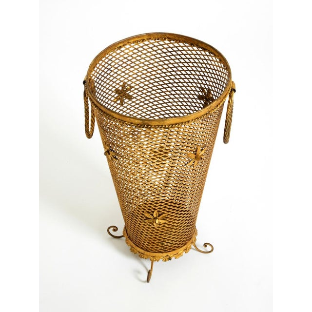Large Mid-Century Regency Umbrella Stand in Gilded Metal, Italy, 1960s For Sale - Image 6 of 18