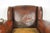 Traditional Vintage European Brown Leather Club Chair With Ashtray For Sale - Image 3 of 11