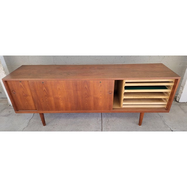 Wood Hans Wegner Ry-26 Teak Danish Modern Credenza With Sliding Doors For Sale - Image 7 of 18