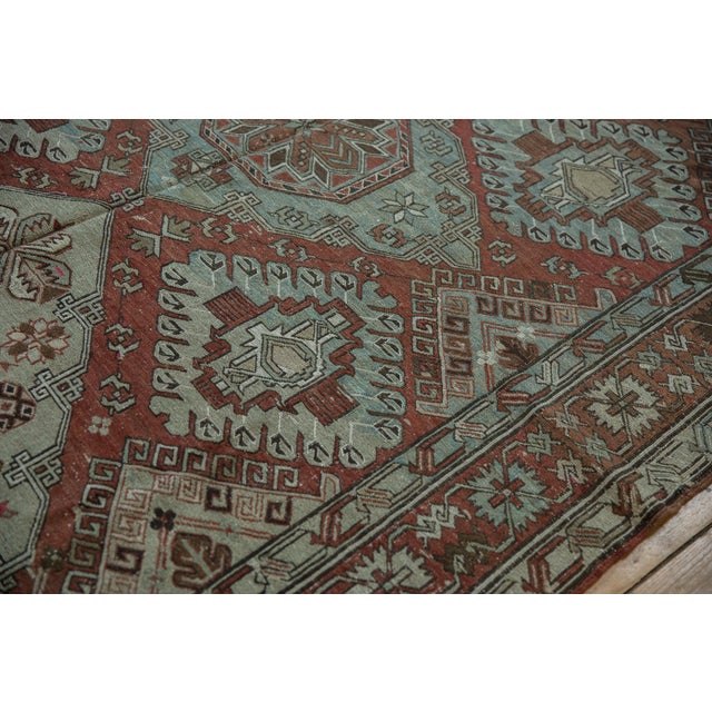 Vintage Distressed Soumac Design Rug - 6'4" X 11'8" For Sale In New York - Image 6 of 11