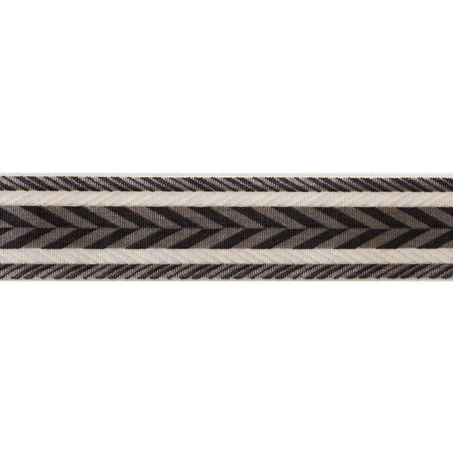 Transitional Schumacher Stinson Tape in Onyx For Sale - Image 3 of 3