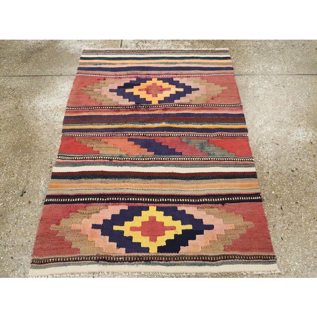Galerie Shabab Collection Mid-20th Century Persian Flatweave Kilim Rug For Sale - Image 4 of 9