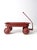 Rustic Mid-Century Red Toy Metal Wagon For Sale - Image 3 of 12