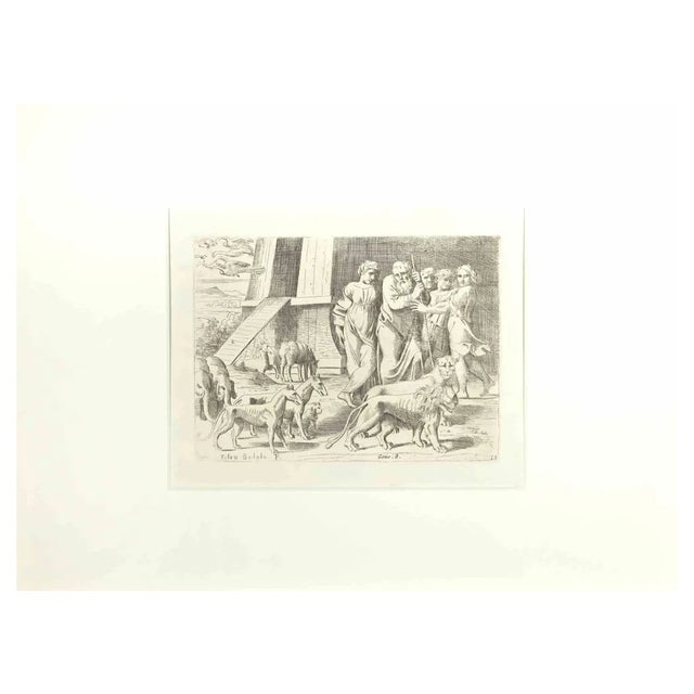 Sisto Badalocchio, Genesis 8, Old Testament Story, 1607, Etching For Sale