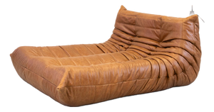 Togo Chaise Lounge in Pine Leather by Michel Ducaroy for Ligne Roset, 1974