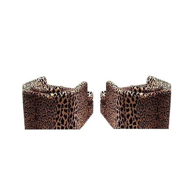 Hexagonal Barrel Back Chairs in Leopard - A Pair For Sale In Dallas - Image 6 of 9
