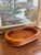 Mid-Century Modern Vintage Mid-Century Modern Oval Wood Tray With Laminated Joinery and Raised Base. For Sale - Image 3 of 10