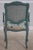 Pair Petite French Greenish Blue Painted Armchairs For Sale - Image 4 of 18