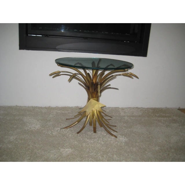 1960s Mid-Century Hollywood Regency Sheaf of Wheat Table For Sale - Image 6 of 9