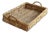 Large French Country-Style Handwoven Wicker Basket Tray For Sale