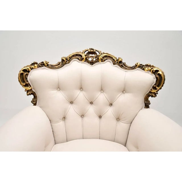 Set of French Giltwood Armchairs, 1930s For Sale - Image 4 of 12