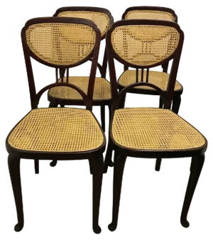 Art Nouveau Chairs by Jugendstil for Thonet, 1910, Set of 4