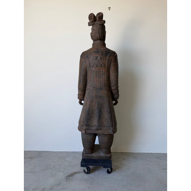 Chinese Life-Size Terracotta Warrior Free Standing Floor Sculpture For Sale - Image 11 of 12
