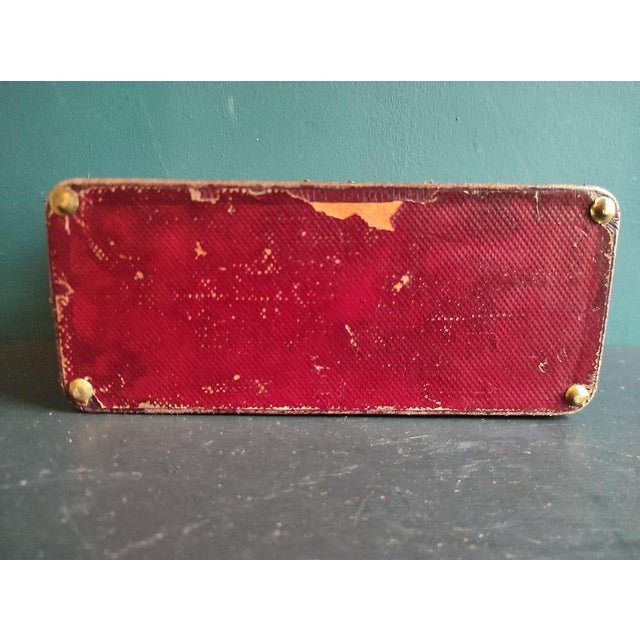 Antique French Jewellery Box in Leather and Silver For Sale - Image 6 of 11