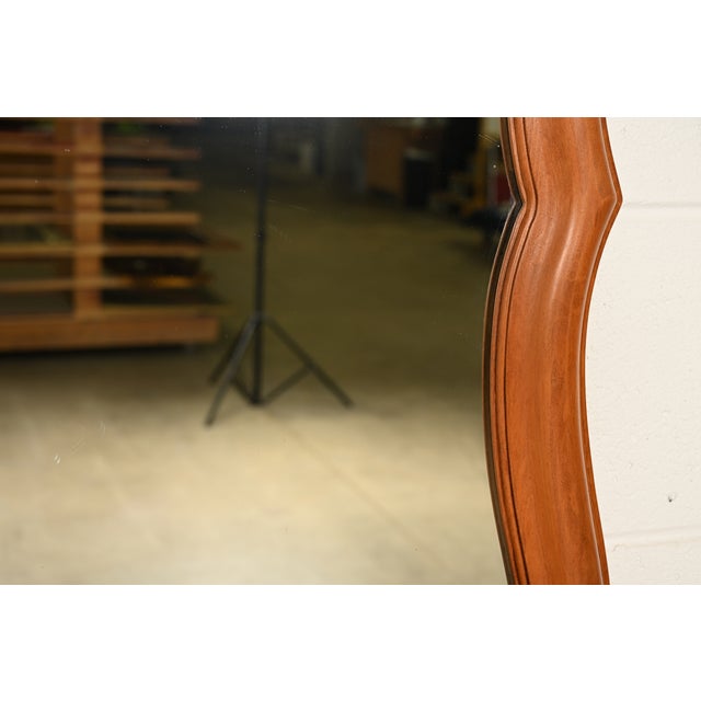 Romweber Style French Provincial Louis XV Carved Fruitwood Wall Mirror, 1950s For Sale In South Bend - Image 6 of 10