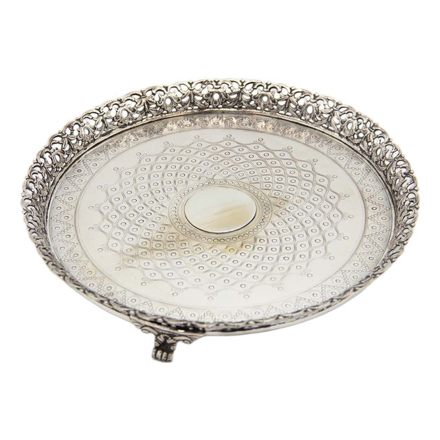 Circular Silver Ticket Box Saver For Sale