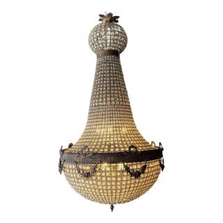 French Empire Crystal Chandelier For Sale