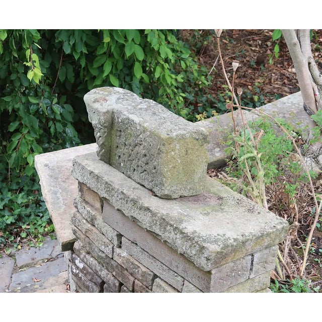 Antique Renaissance Carved Sandstone Corbel or Keystone, 1850 For Sale - Image 9 of 10