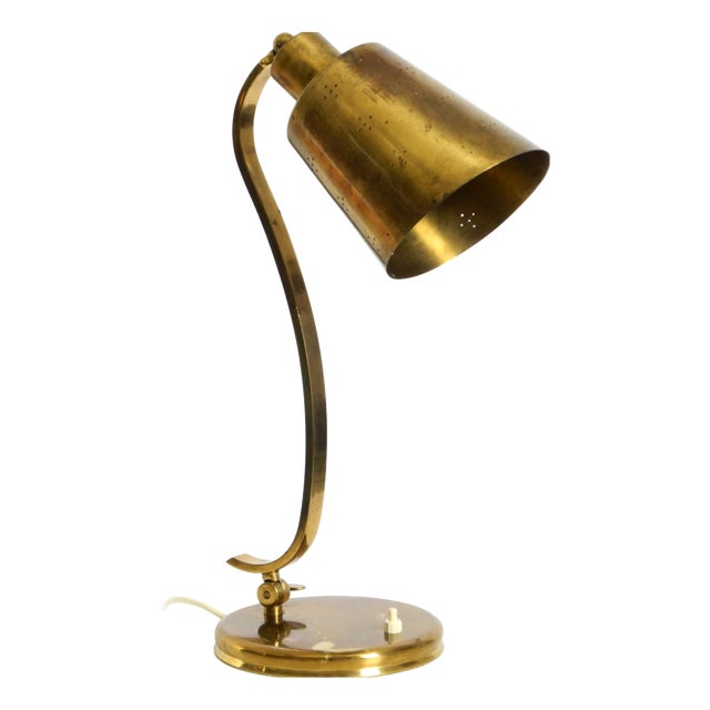 Large Mid-Century Modern Brass Table Lamp, 1950s For Sale