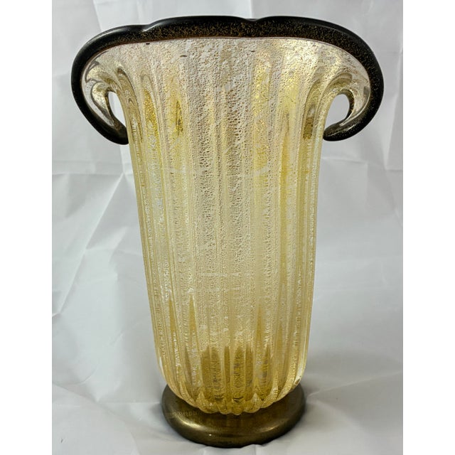 This incredibly stunning and beautiful 24k gold infused masterpiece is an ultra-rare, museum-tier Murano art glass...
