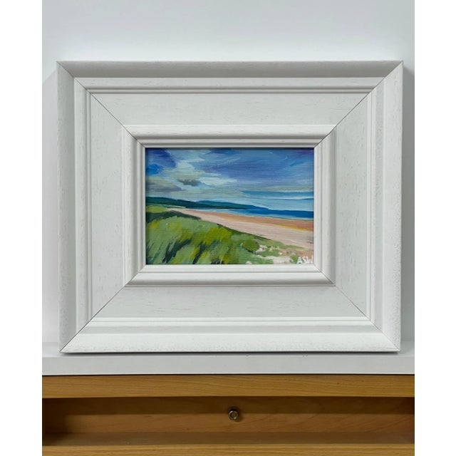 Miniature Beach Landscape of the East Coast of the Scottish Highlands by Contemporary British Artist Angela Wakefield....