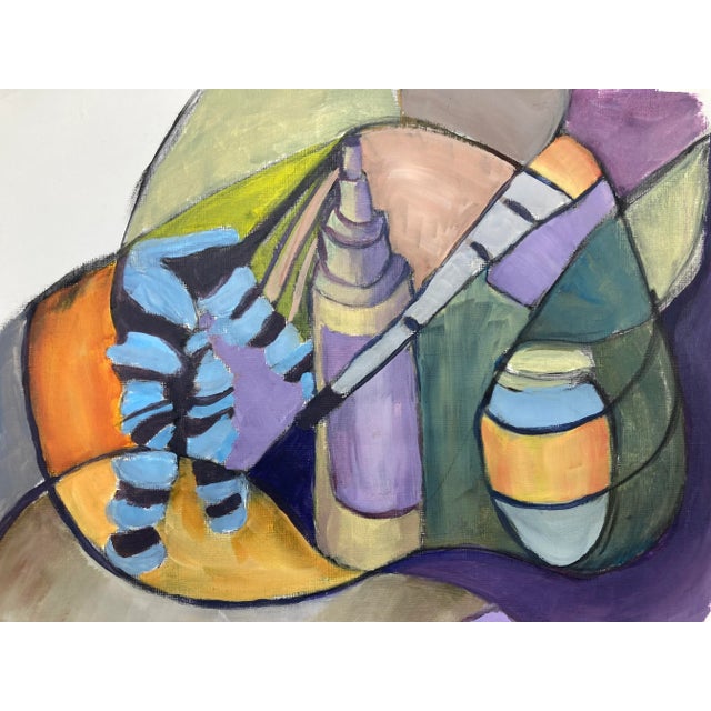 This bright and happy, this lovely painting can be framed or used on an easel. It’s the perfect size for a bookshelf. The...