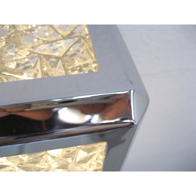 Vintage Ceiling Lamp with Plastic Plates in Chrome-Plated Profiles, 1970s For Sale - Image 9 of 18