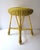 Mid 20th Century Wicker Stool Yellow For Sale - Image 5 of 12