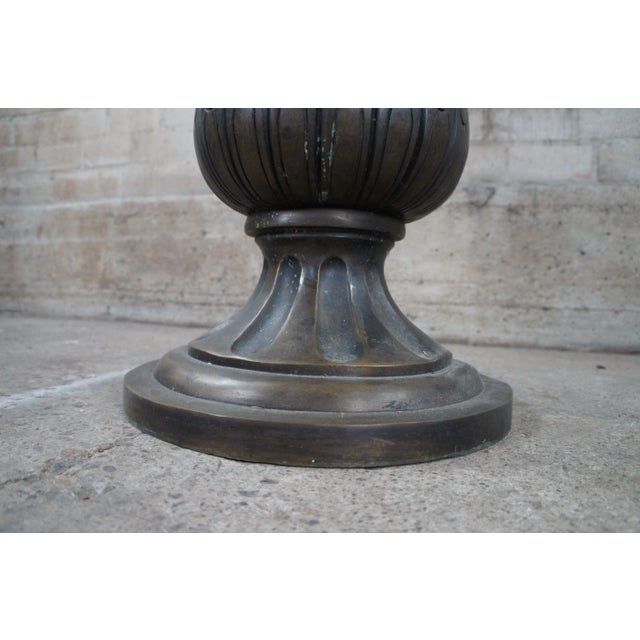 Black Mid 20th Century Lost Wax Cast Bronze Figural Zeus Urn Sculpture Planter Jardinière Pot For Sale - Image 8 of 11