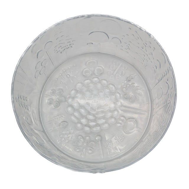 Glass 1970s Iittala "Flora" Medium Sized Glass Bowl Designed by Oiva Toikka For Sale - Image 7 of 8