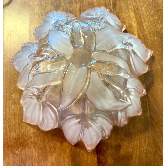 Contemporary Late 20th Century Mikasa Walthn Glas Pink Tulip Crystal Bowl For Sale - Image 3 of 11