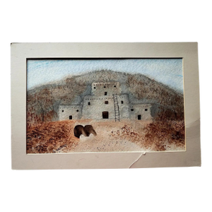 Vintage Southwestern Mesa Verde Watercolor Painting Signed S. Walters