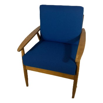 Mid-Century Danish Armchair in Teak and Fabric, 1960s For Sale
