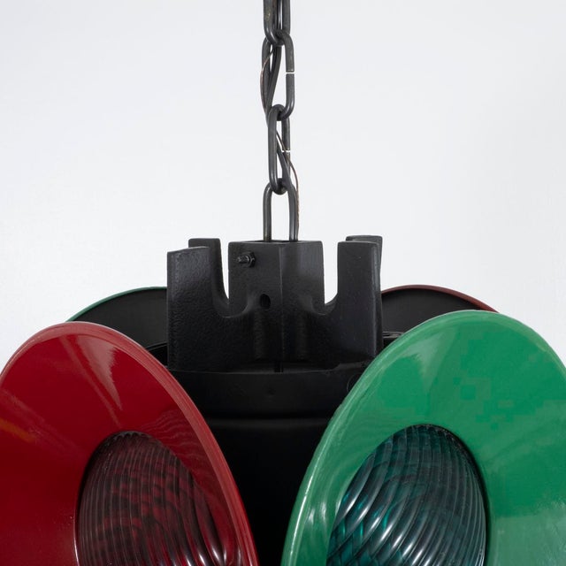 Vintage railroad switch light pendant For Sale - Image 9 of 10