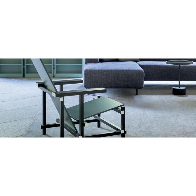 Cassina Zeilmaker Version of Black Red and Blue Chair by Gerrit Rietveld for Cassina For Sale - Image 4 of 12