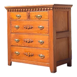 Vintage Primitive Scalloped Chest of Drawers