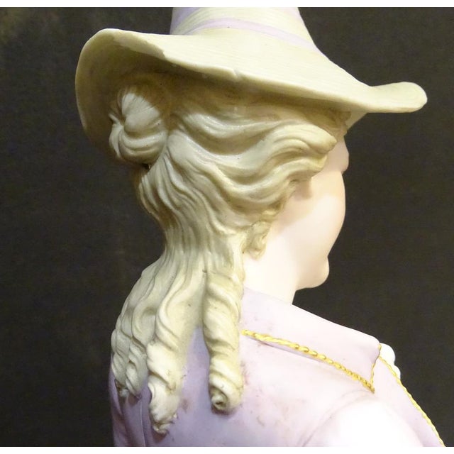 Biscuit Porcelain Figure of Lady, Sitzendorf, 1800s For Sale - Image 12 of 18