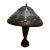 Late 20th Century Tiffany Style Dragonfly Table Lamp With Bronze Base For Sale