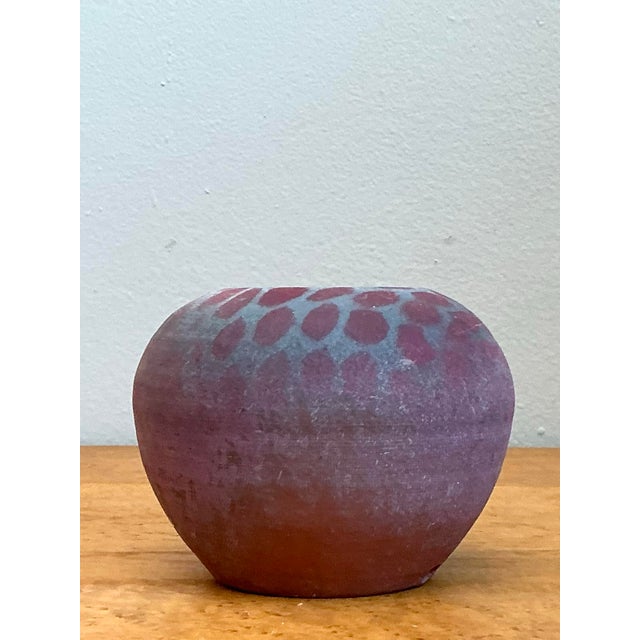 Ceramic Vintage Original Studio Pottery Vase For Sale - Image 7 of 12